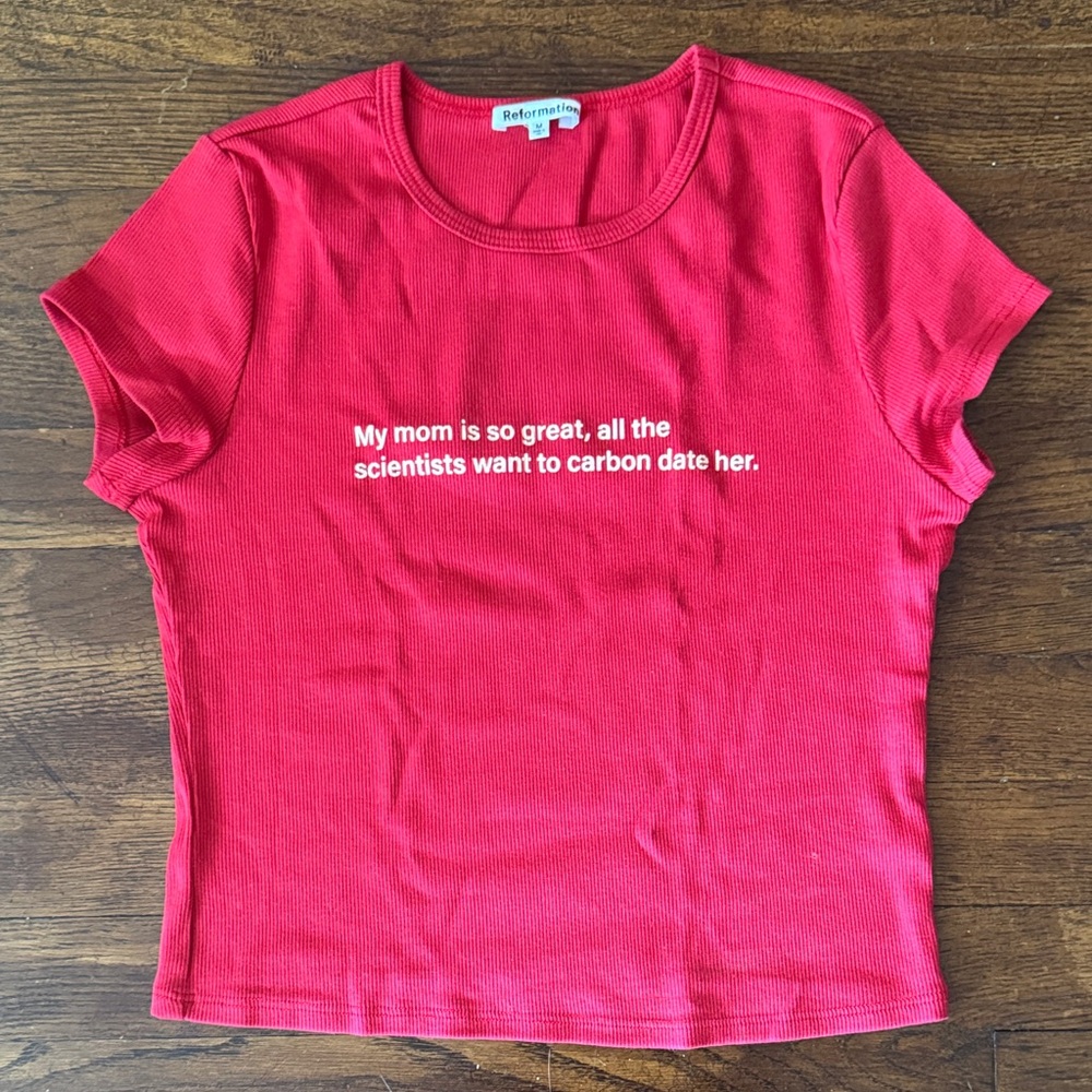 Reformation Red Graphic Tee